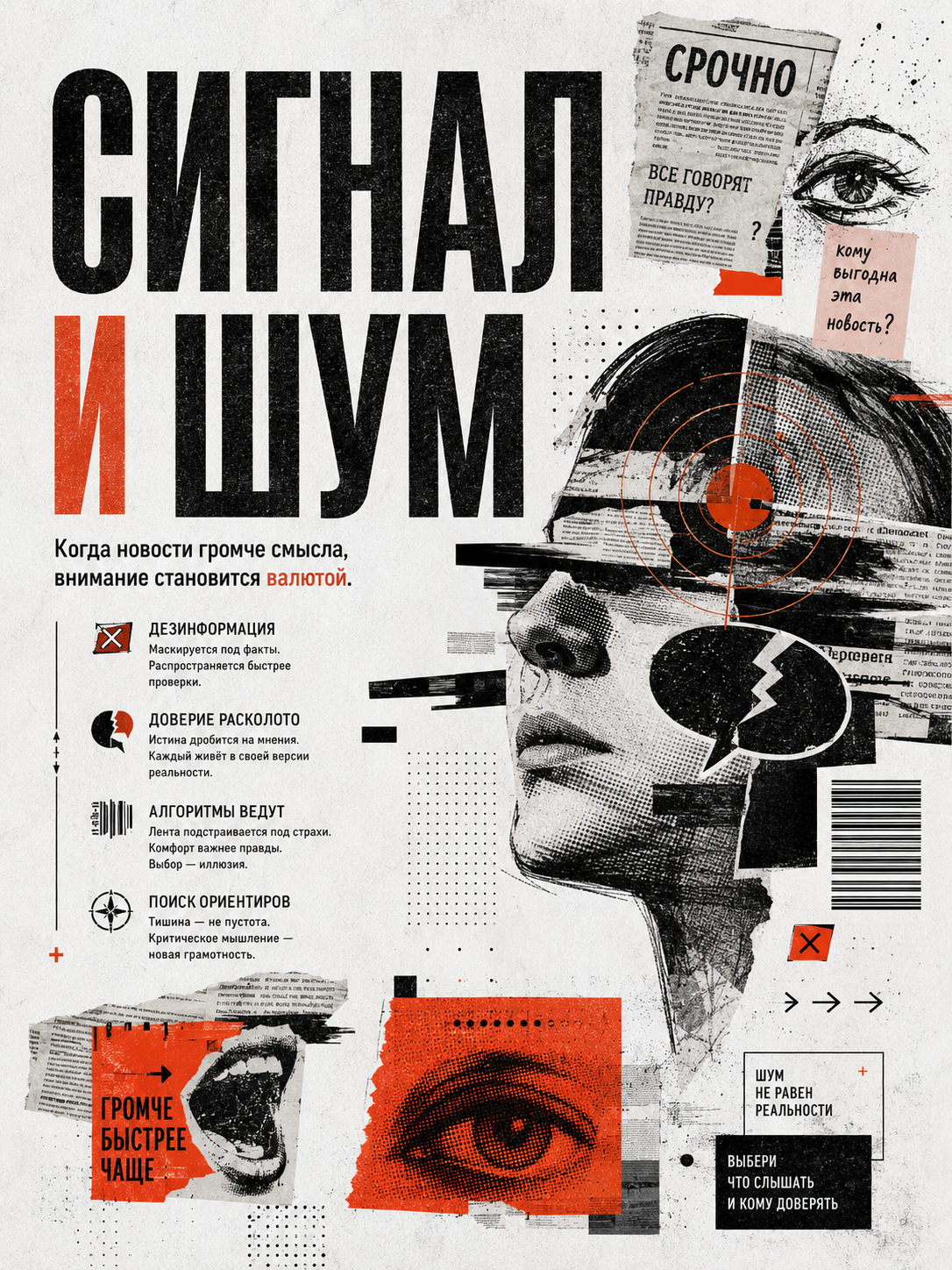 Постер Сигнал и шум о коммуникации бренда